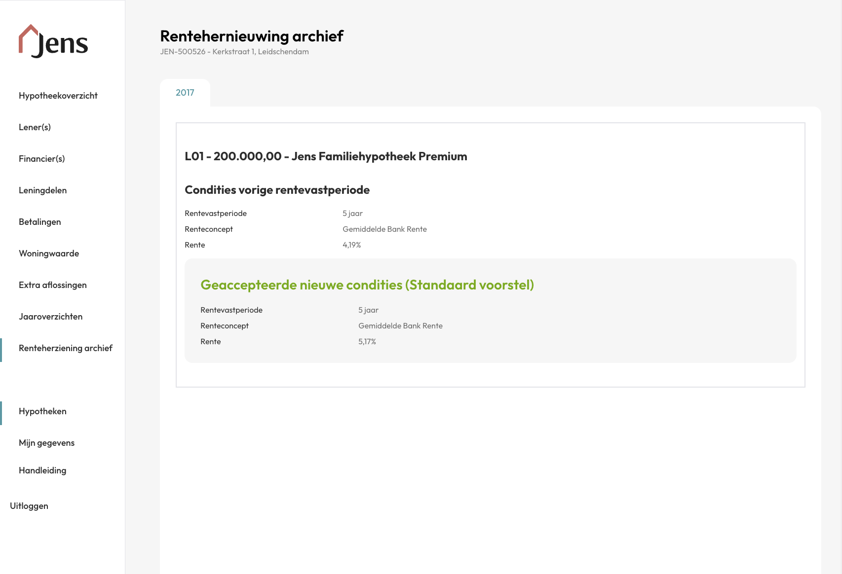 Renteherziening Archief