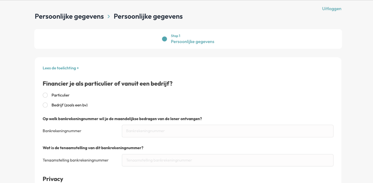 Financier onboarding Familiehypotheek MOB slider